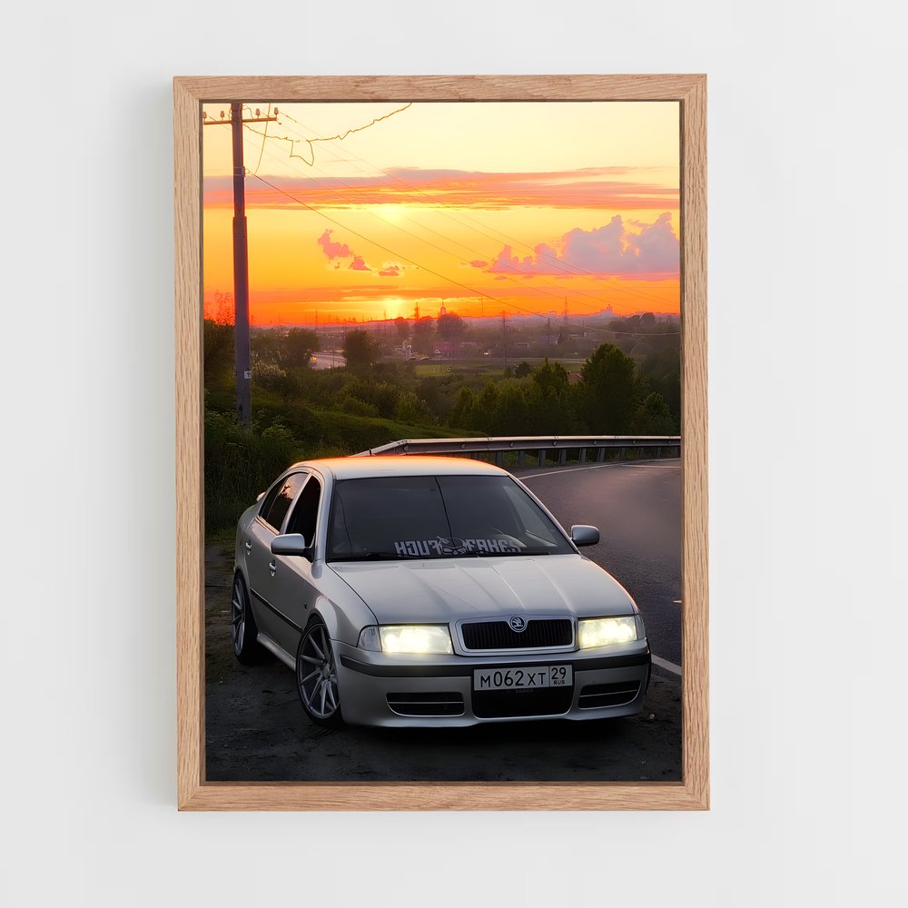 Poster Roadster Élégant – affiche Skoda (vue 4)